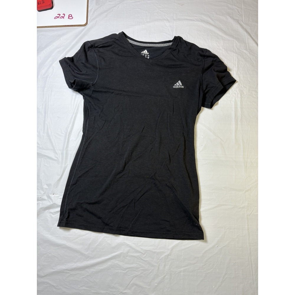 Womens Adidas Black short sleeve athletic shirt,‎ climalite, size small